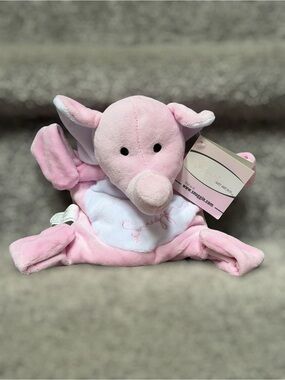 Snuggin Sweet Baby Bliss Pink Elephant Lovey Pacifier Holder Security Toy Plush